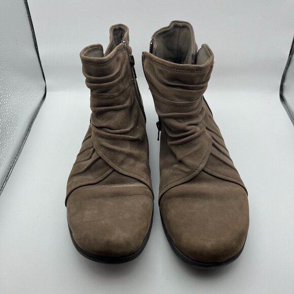 New Balance Shoes - Cobb Hill by New Balance Pandora Ankle Boots Women’s 7.5W Brown Leather Zip